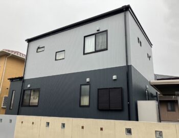 施工後　雨樋・破風板
